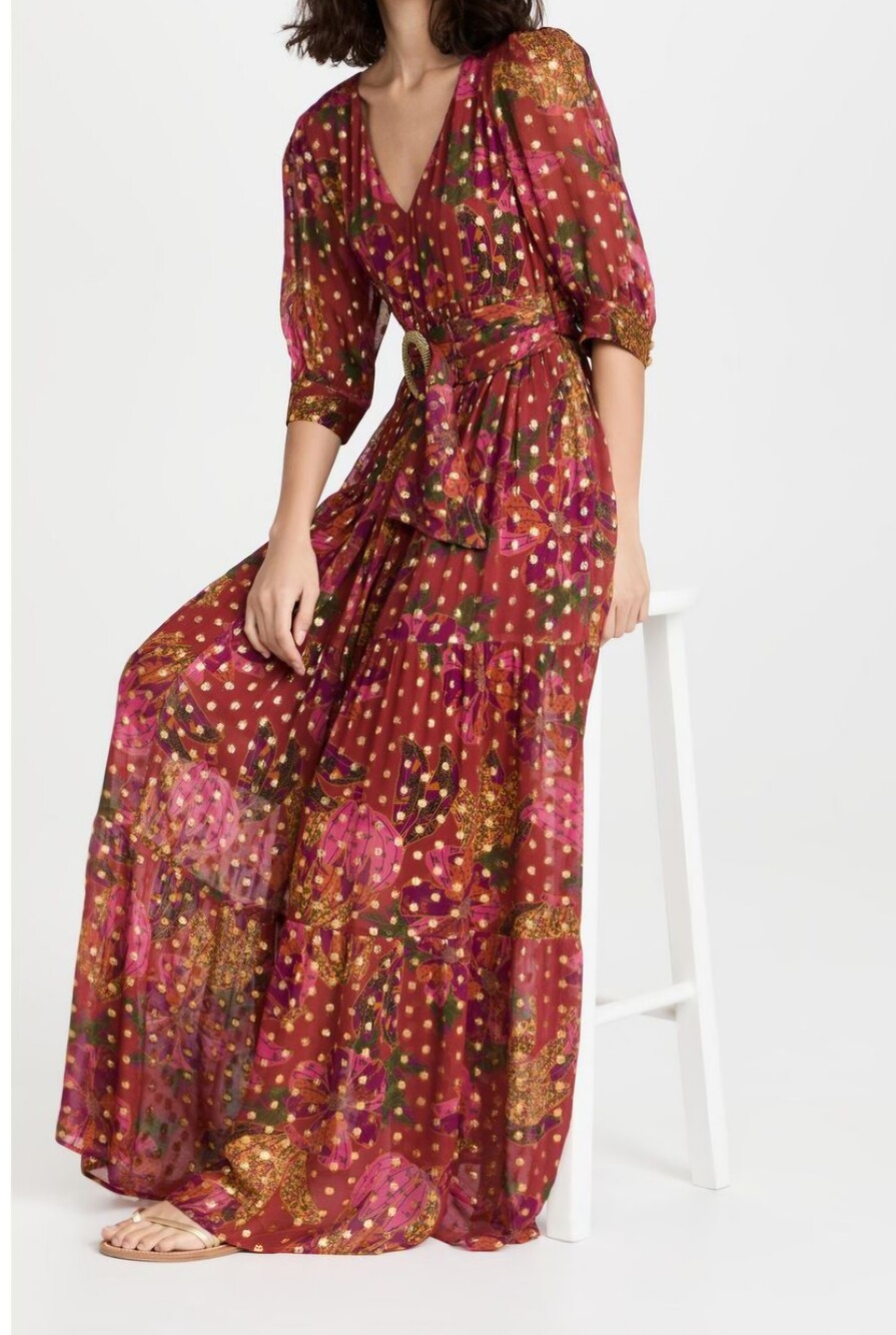 Farm Rio Tiered Maxi Dress Size Small